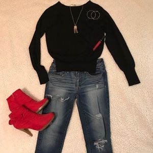 American Eagle distressed skinny jeans